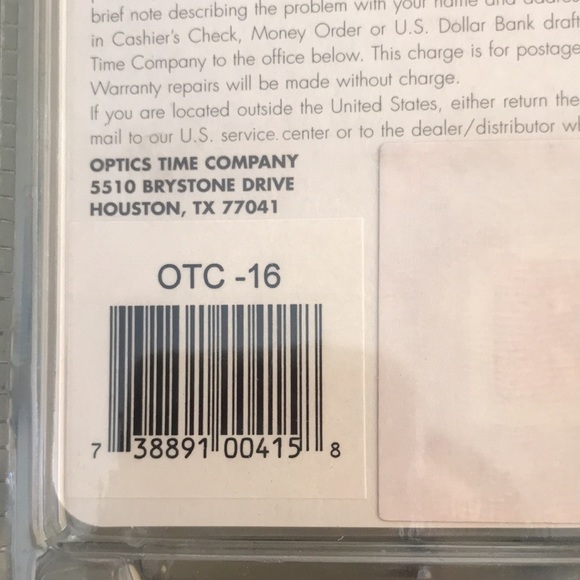 Optics quartz watch. New, magnifying crystal and water resistant black‎ 7 set - Picture 8 of 8